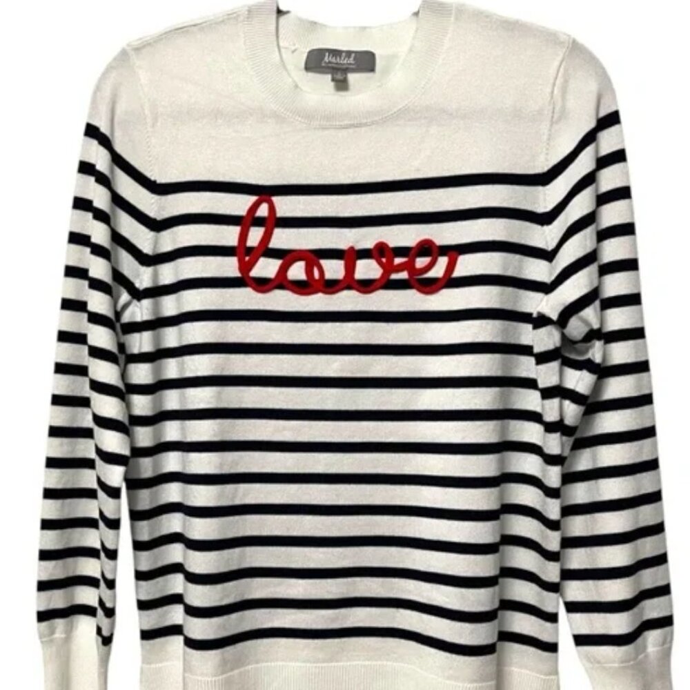 Valentine's Love striped Lightweight Sweater - Picture 2 of 6